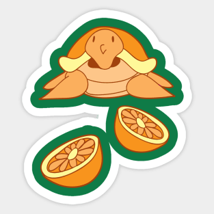 Orange Citrus Turtle Sticker